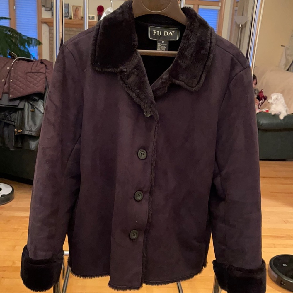 FU DA Ladies Faux Fur Short Jacket Size M